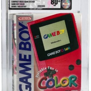 1999 GB Nintendo GameBoy Color Berry/Holostrip (USA) Sealed - VGA NM 80+